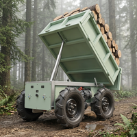 Mini-dumper électrique télécommandé, petite benne basculante hydraulique pour l'agriculture