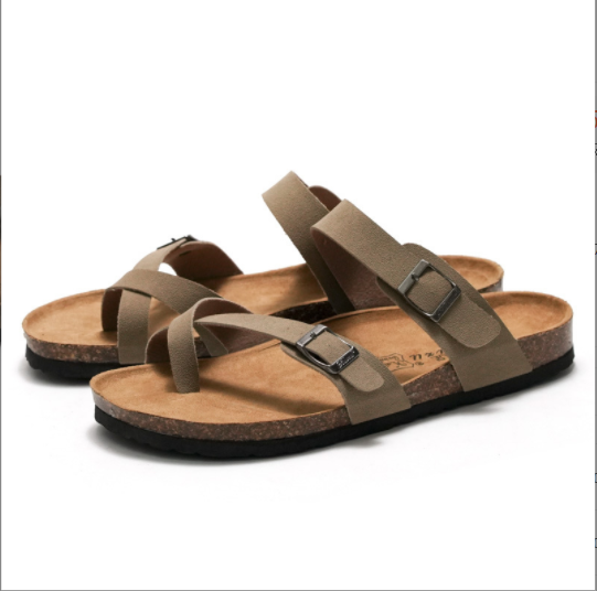 Мужские летние пляжные сандалии, модные простые сланцы, мужские сандалии из ПУ, шлепанцы