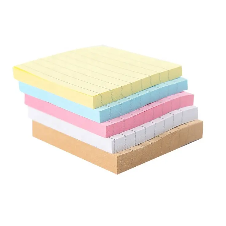 Wholesale Custom School Supplies Coloured Paper Sticky Notes Kraft Paper Memo Pad Small Notes