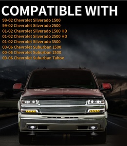 Kit de Ensamblaje de Faros LED DOT SAE 1999-2002 para Silverado 1500, para <span class=keywords><strong>Chevrolet</strong></span> Suburban Tahoe 2002-2006 - Product Image 6