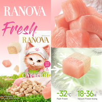 Nourriture pour chats Ranvoa certifiée ISO22000, formule de canard lyophilisée, échantillon en sachet - Vente en gros, sans céréales, riche en protéines