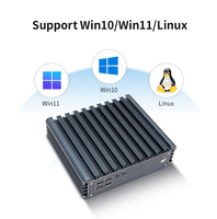 Mini PC industriel sans ventilateur 12e génération I5-1235u avec fente DDR5, compatible Windows 10 et Linux, affichage quadruple, PC embarqué sans ventilateur