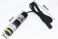 DOE Viseur Étanche D20X90mm Focalisable 660nm 5V DC 10mW ~ 200mW Module Laser Rouge pour le Positionnement (avec Support et Adaptateur)