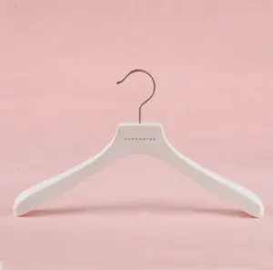 Hangers For Coat Manufacturer Wholesale White Hanger Custom Logo Hanger Luxury Beech Wood Hanger For Coat