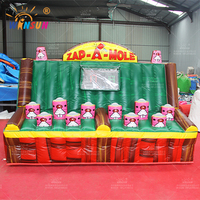 Jeu interactif gonflable sportif commercial Winsun Zap-a-mole pour enfants, en PVC, sans plomb, ignifuge, étanche, facile à installer