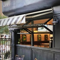 Fenêtre pliante en aluminium à rupture de pont thermique, fenêtre accordéon en verre trempé sur mesure pour villa, balcon, café, devanture de magasin