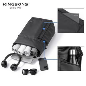 Kingsons Men's Business Backpack 20-35L Water Resistant Laptop <b>Bag</b> For Travel And <b>Work</b> - Product Image 3