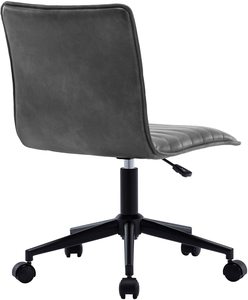 Tốt nhất giá cả phải chăng màu xám da văn phòng không tay xoay máy tính bàn ghế nhiệm vụ cho văn phòng nhà - Product Image 3