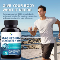 Ausreson OEM Complexe Bio de Calcium, Magnésium et Zinc en Comprimés – Complément de Glycinate de Magnésium en Capsules avec Zinc