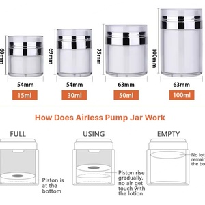 30ml 50ml 80ml 100ml Refillable Cream <b>Jar</b> Vacuum Bottle Travel Size <b>Empty</b> Container Cream and Lotion Airless Pump <b>Jar</b> - Product Image 2