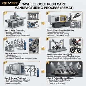 Golf Push <b>Cart</b> With Multi-function Scoreboard Three-wheel Folding Hand/Automatic Aluminum Trolley M Golf Aluminium Trolley - Product Image 6