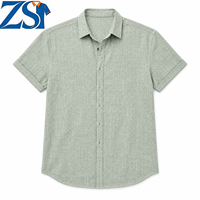 T-shirt texturé à manches courtes Zesheng pour homme, en maille gaufrée respirante, teint en pièce, anti-plis, écologique, avec logo personnalisé