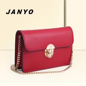 उच्च गुणवत्ता शराब लाल फैशन छोटे वर्ग बैग असली लेदर कंधे बैग उच्च क्षमता महिलाओं दूत बैग