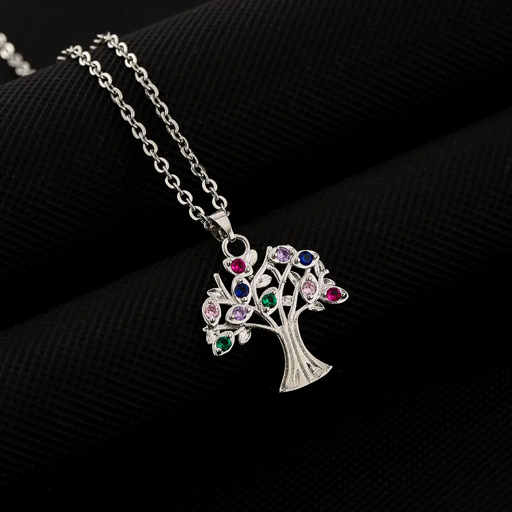 2024New Lovely Fashion Cubic Zircon Accessories Tree Rose Flower Pendant Little Daisy Charms for Necklace Earring Jewelry Making