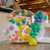 Tente dôme à bulles transparente tente à bulles gonflable en PVC maison à bulles gonflable pour enfants en plein air avec ballon