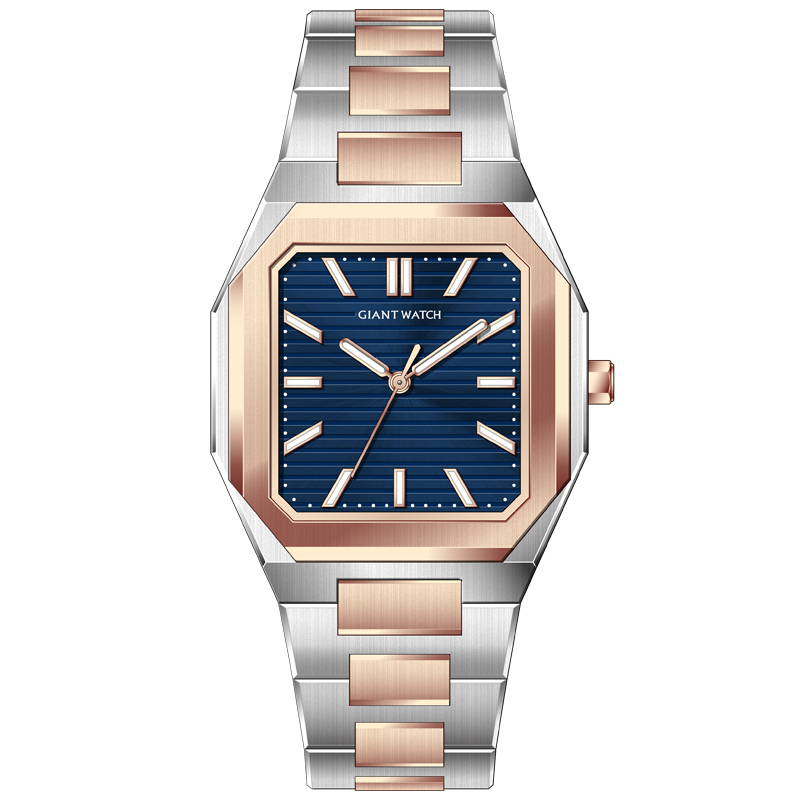 Siver Rose Gold-Blue