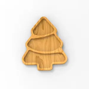New Elk-Shaped Santa Hat Tree Cheese Cutters Wood Crafts For Holiday Party Decorations Elegant Dessert Tray And Wall Sign