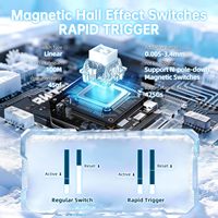 ATTACK SHARK R68HE Magnetic Switch Keyboard 0.005mm Rapid Trigger 8KHz RGB Carbon Fiber Wired Board for FPS Gaming