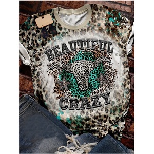 Custom Women's Clothing T-shirt Summer Sublimation Plus Size T-shirts for Women Tie Dyed <strong>Sunflower</strong> Women <strong>Tops</strong> T-Shirt - Product Image 4