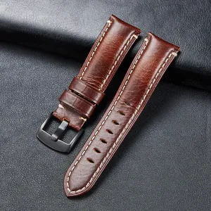ファッションヴィンテージリストバンド20mm22mm 24mm 26mmイタリアンクラックレザーリストバンドウォッチストラップバンドメンズウォッチ牛革ウォッチバンド - Product Image 3