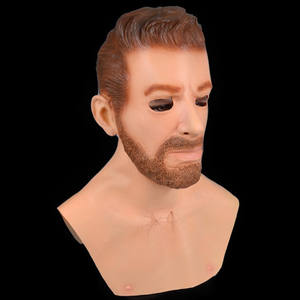 Anime nonno maschera Halloween giovane uomo bello copricapo calvo vecchio bambina viso maschere Cosplay puntelli divertente Masque - Product Image 3