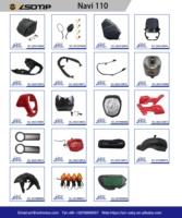 81140-K74-900 Boîte avant de cadre de moto Boîte à bagages de coffre de moto Boîte de rangement en plastique pour mini vélo Na.vi 110