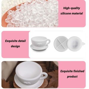 Silicone Love Tea Cup Candle Jar Vase <b>Mold</b> DIY Aromatherapy Eco-friendly Reusable Heat Resistant Storage Ornaments - Product Image 3