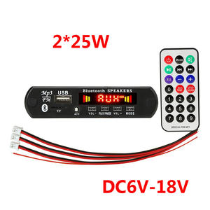 เครื่องขยายเสียง2*60W 40W 25W 6W,อุปกรณ์ขยายเสียงบลูทูธ5.0 Papan Dekoder MP3 Bebas Genggam 12V Pemutar Music Nirkabel Modul Audio USB TF Radio - Product Image 3