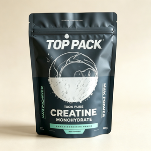 Sachet d'emballage personnalisé OEM à faible MOQ en aluminium mat, type stand-up, pour compléments alimentaires : protéines en poudre, créatine, superaliments, cacao en poudre - Product Image 2