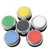 Interrupteur à bouton-poussoir LED 24V à actionnement momentané avec fonctionnalités intelligentes, modèles M22-D-G/M22-D-R/M22-D-W/M22-D-Y/M22-D-S/M22-D-B
