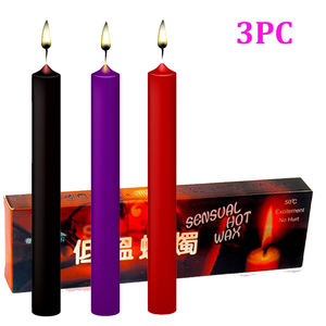 Ensemble de 3 bougies <span class=keywords><strong>BDSM</strong></span> à faible température, jouets sexuels pour adultes pour couples, flirt et relaxation, équipement de bondage - Product Image 2
