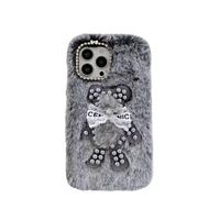 Coque de Téléphone Mobile en Peluche Luxe Ours Fourrure Perle Vente Chaude pour iPhone 16 15 14 13 12 11 17 Pro Max 17 Air XS Max
