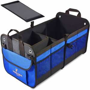 Organisateur de coffre de voiture idéal pour SUV, véhicule, camion, automobile, monospace, construction robuste et durable, fond antidérapant et imperméable - Product Image 1