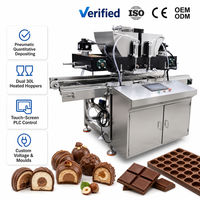 Machine de remplissage de moules à chocolat pour pralines, truffes, barres enrobées de noix, équipement de dépose semi-automatique OEM ODM