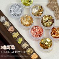 Feuilles Métalliques Dorées et Argentées pour Décoration d'Ongles, Accessoires de Manucure DIY, Logo Personnalisé, Vente en Gros