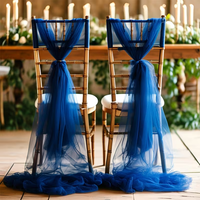 Voile brillante pour drapé de fond, chemin de table et nœud de chaise – Décoration pour événements et mariages