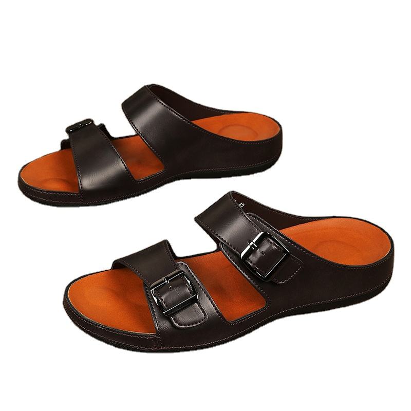 Brown Best Men's Slippers For Wide Feet Comfort Meets Style