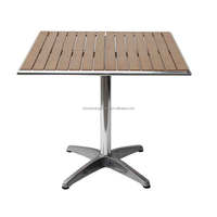 Table d'extérieur pliable en bois, plastique et bois, meuble d'extérieur carré rabattable, pour café, bistrot, Restaurant, en plastique, m