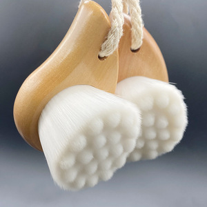 Gros Manche En Bois Du Visage Nettoyage Fiber De Charbon De Bambou Supprimer Tête Noire nettoyage en profondeur Brosse Visage Brosses - Product Image 5