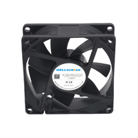 WELLSUNFAN Haut Volume 80x80x25MM 3InchAxial Fan DC 8025 Fluid Bearing 4Pin Computer Cases Serveurs Auto Electronics Industrial