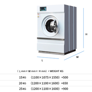 Lave-linge commercial automatique en acier inoxydable de 20 kg, lave-linge industriel - Product Image 2