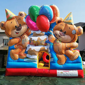 Aufblasbare safari-lowen-hupfburg <b>inflatable</b> jungle bouncy castle with slide commercial kids bounce <b>house</b> combo for party - Product Image 5