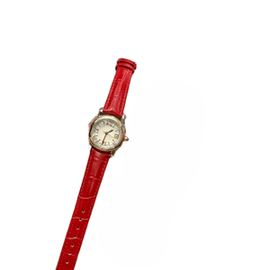 Montres analogiques à boîtier rond intemporel avec cadran romain et bracelet en cuir verni pour les occasions quotidiennes et formelles Chopards - Product Image 2