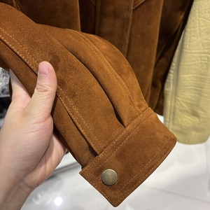 Manteaux surdimensionnés en daim dames nouveau <span class=keywords><strong>manteau</strong></span> en peau de mouton véritable femmes vestes en daim de mouton véritable - Product Image 4