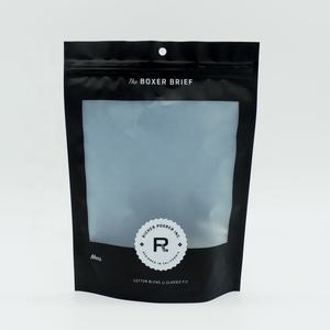 דגימות זולות במלאי לעמוד pouches <span class=keywords><strong>ziplock</strong></span> לעמוד שקית רוכסן עם חלון מזון לפס שקית חצץ הדפסה - Product Image 1