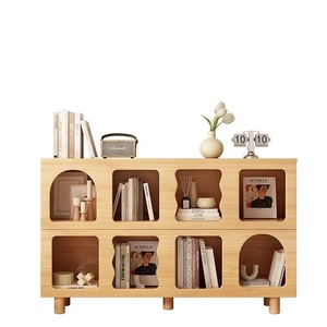 خزانة كتب بيضاء حديثة عالية الجودة لغرفة المعيشة خزانات خشبية رفوف كتب - Product Image 1