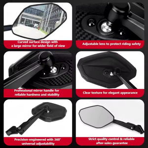 Nouveau rétroviseur universel pour moto - Lentille HD anti-distorsion en fibre de carbone, grand angle, modifié et universel - Product Image 3
