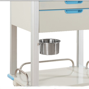 Sichuan Ruilang Aluminum Steel Infusion Cart Double Layer Silent Nursing <b>Trolley</b> With Fixed Handrail For Hospital Use - Product Image 3