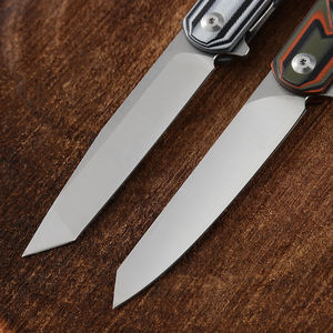 Bochen 포켓 물고기 비늘 모양 손잡이 D2 블레이드 접는 칼 사냥 생존 전술 등산 캠핑 칼 - Product Image 5