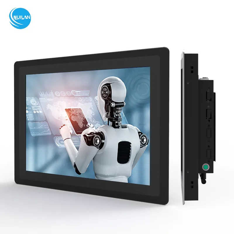 4GB RAM 64GB SSD Cheap Price 15.6" 18.5" 21.5" touch monitor Panel IP65 All-in-one PC I3 I5 I7 industrial touch panel pc